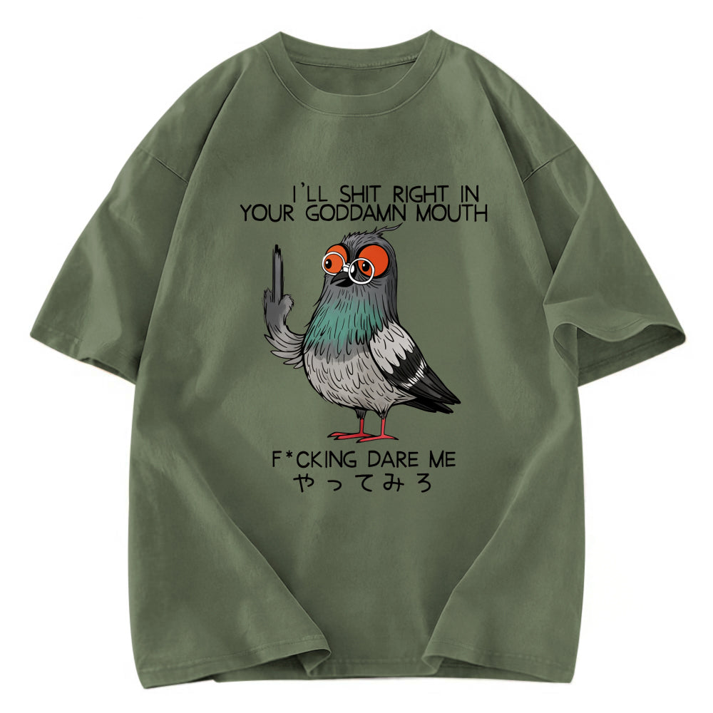 Tokyosol Angry Pigeon Washed T Shirt