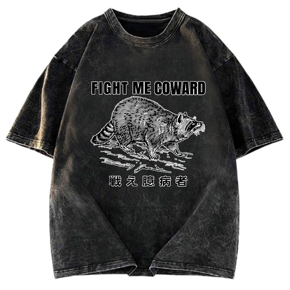 Tokyosol Fight Raccoon Japanese Washed T Shirt