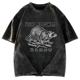 Tokyosol Fight Raccoon Japanese Washed T Shirt
