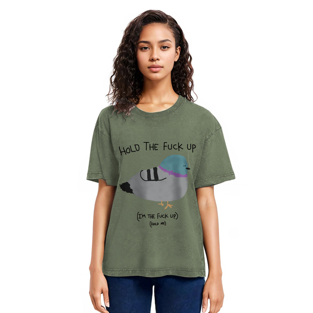 Tokyosol Hold The Fu Ck Up Washed T Shirt