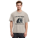 Tokyosol I Do Not Think Silly Raccoon Washed T Shirt