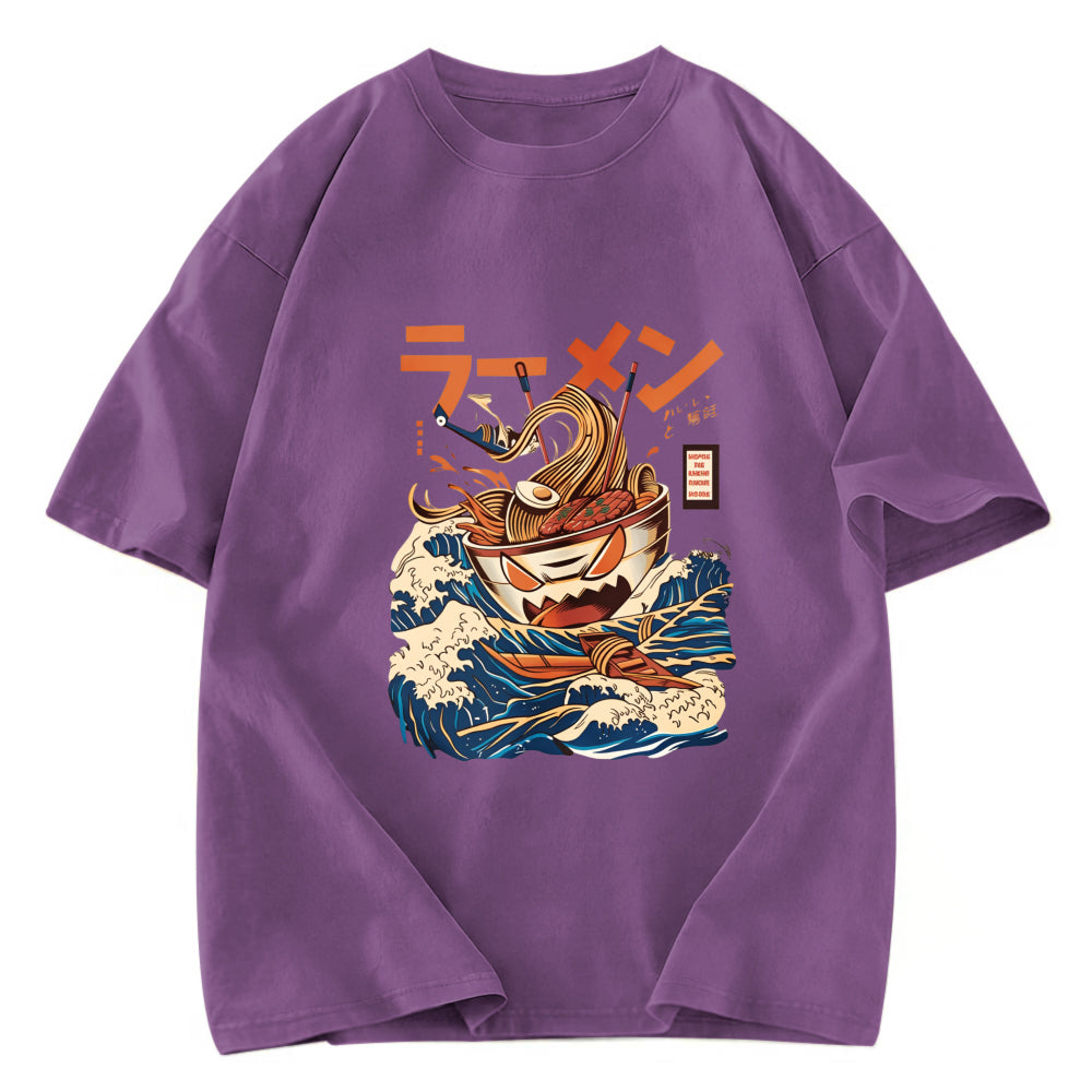 Tokyosol The Great Wave Ramen Yokai Washed T Shirt