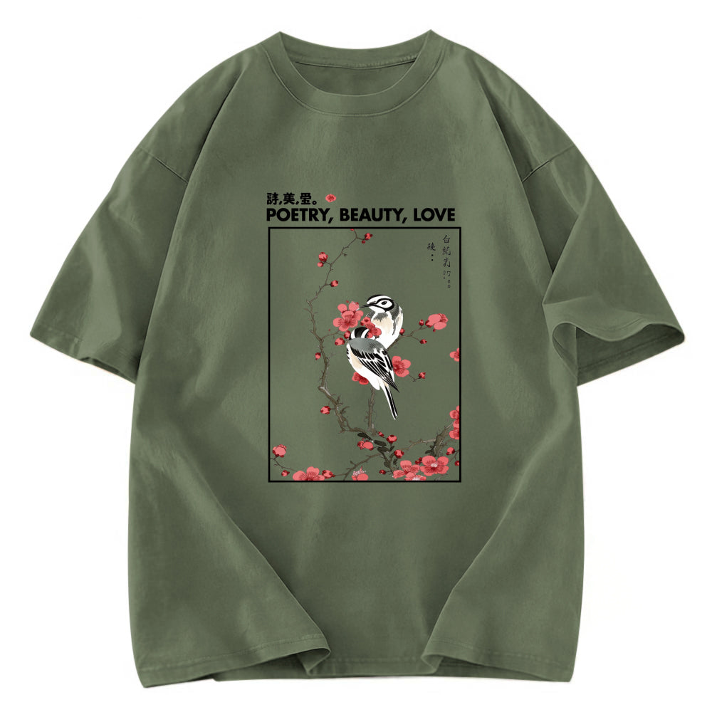 Tokyosol Japanese Ink Painting Washed T Shirt