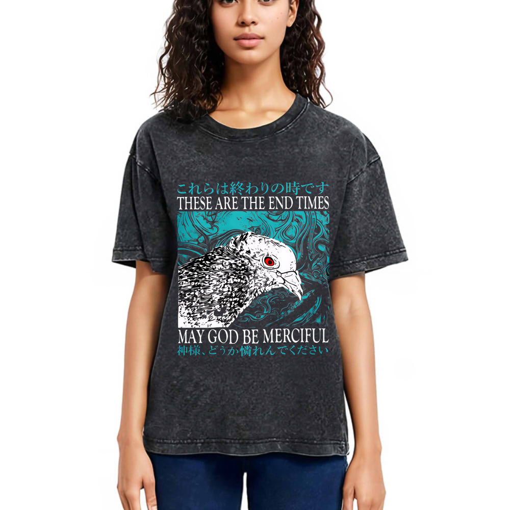 Tokyosol End Times Pigeon Vintage Washed T Shirt