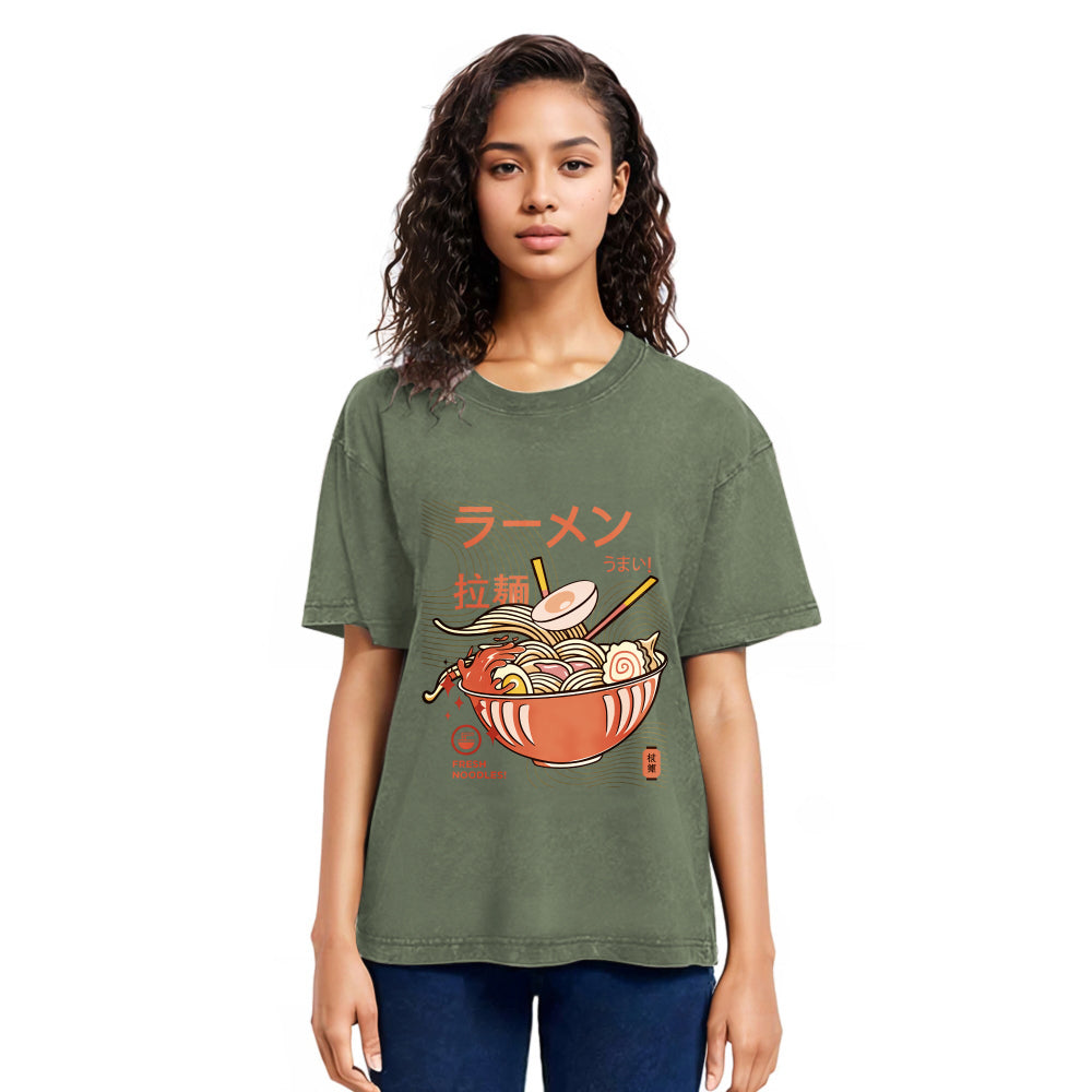 Tokyosol Fresh Ramen Noodles Washed T Shirt