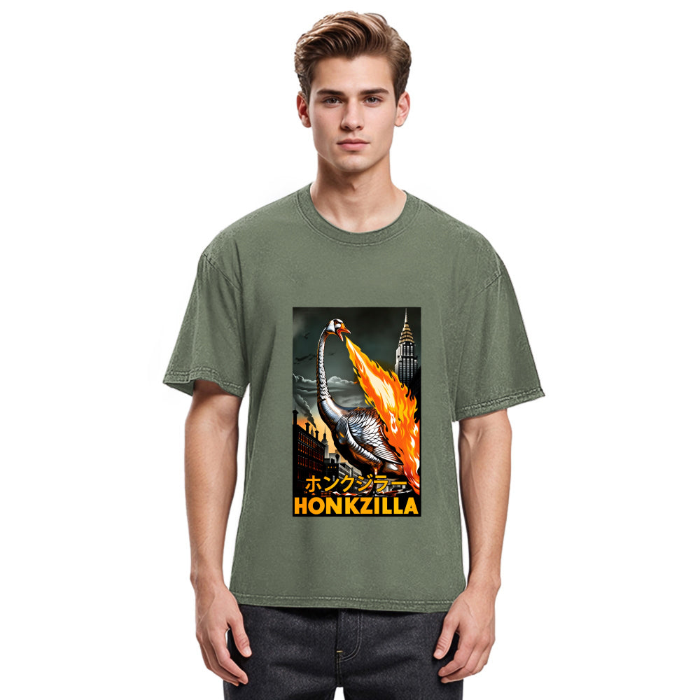 Tokyosol Honkzilla Goose Fleece Lined T Shirt