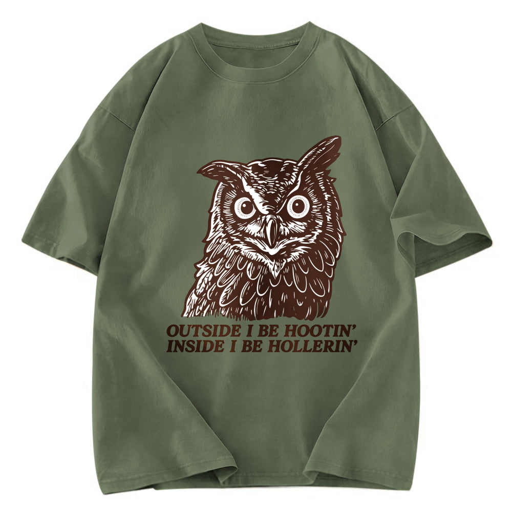 Tokyosol Owl Hootin Hollerin Washed T Shirt
