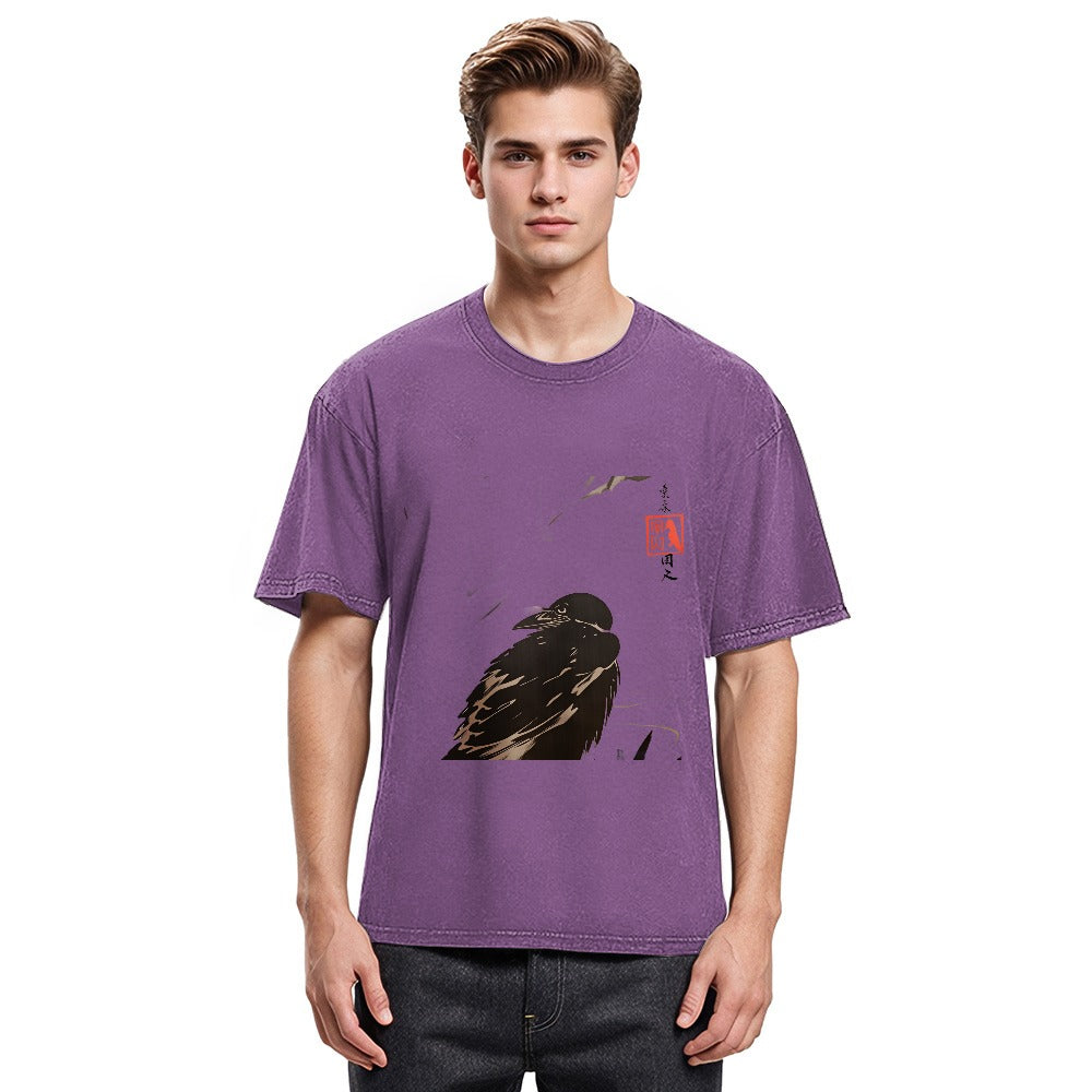 Tokyosol Crow And Reeds Washed T Shirt