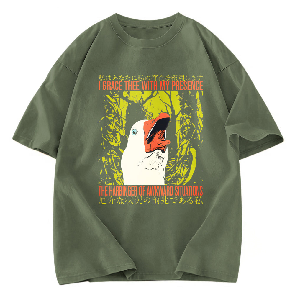 Tokyosol The Harbinger Of Awkward Situations Goose Washed T Shirt