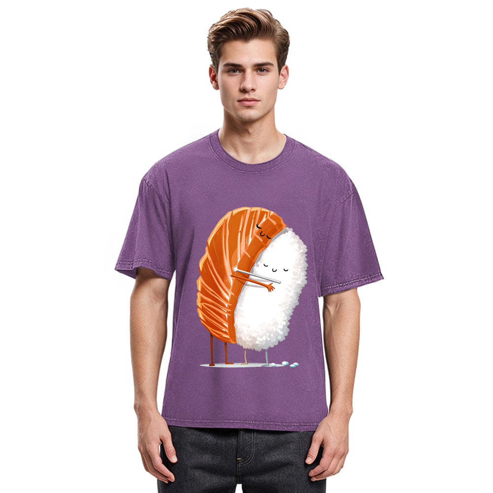 Tokyosol Sushi Hug Japan Washed T Shirt
