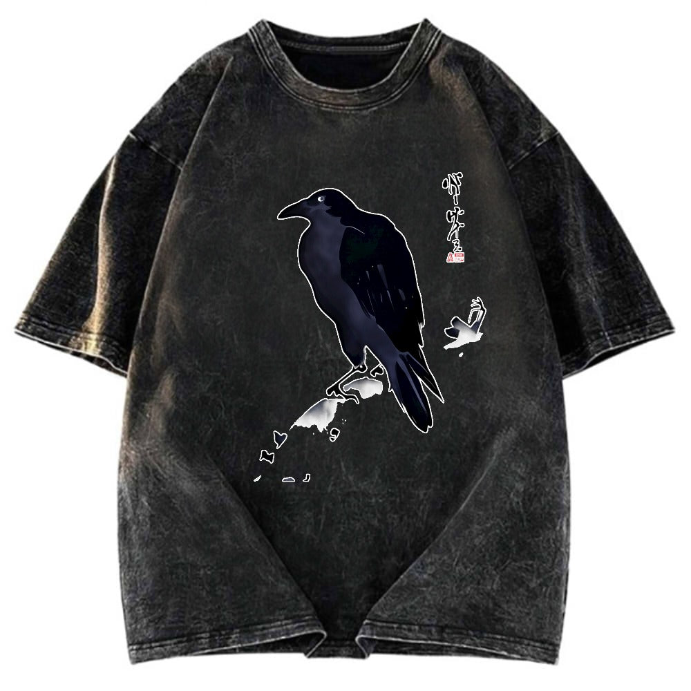 Tokyosol Japanese Kyosai Crow Washed T Shirt