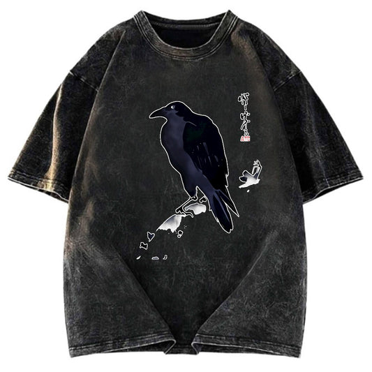Tokyosol Japanese Kyosai Crow Washed T Shirt