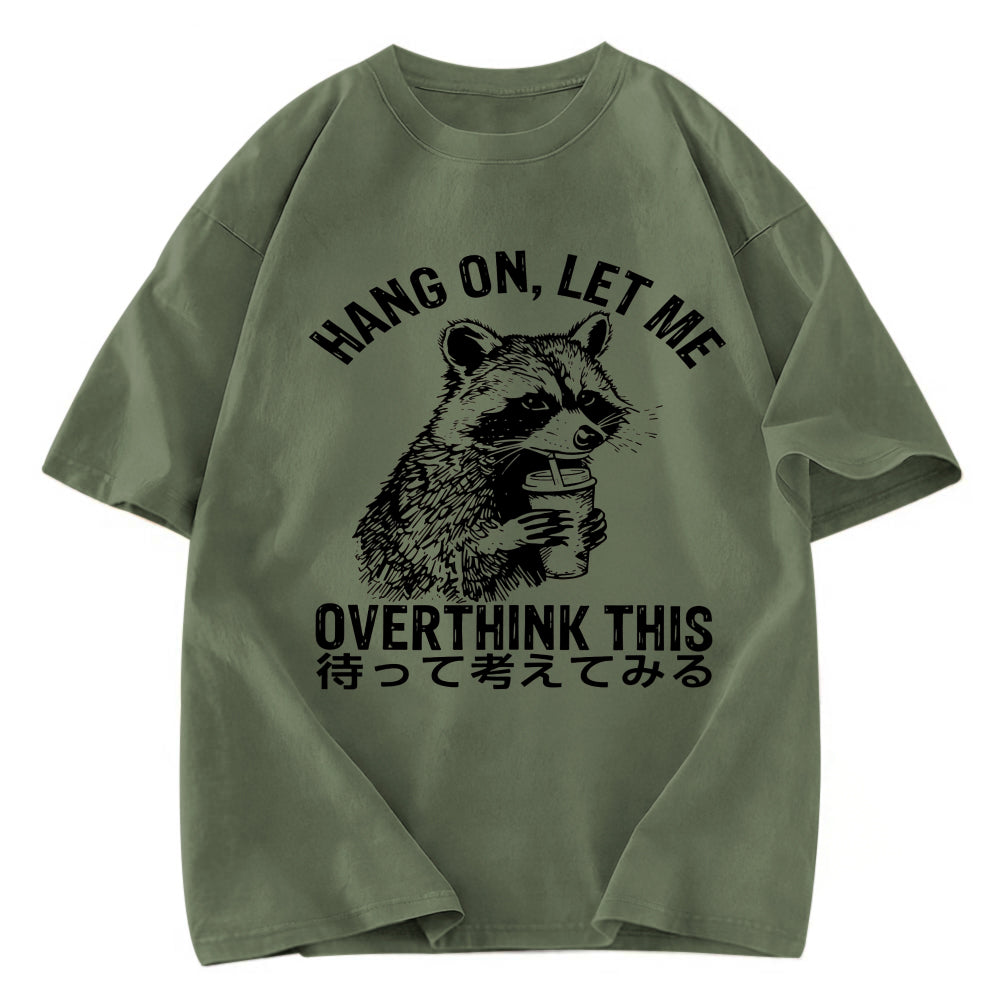 Tokyosol Overthink Raccoon Washed T Shirt