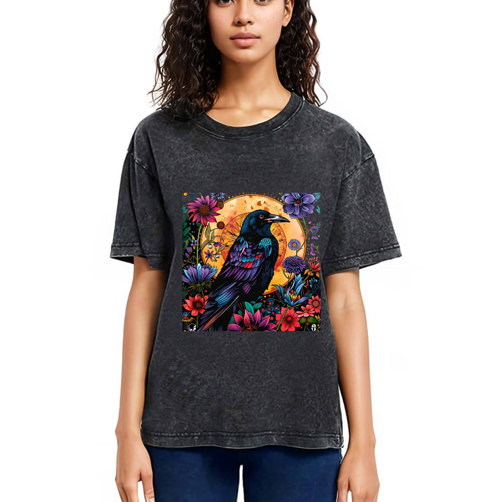 Tokyosol Mandala Crow Washed T Shirt