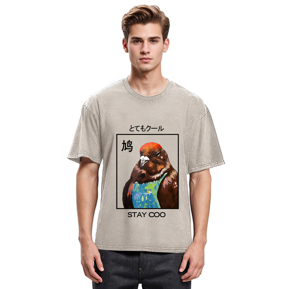 Tokyosol Stay Cool Pigeon Washed T Shirt