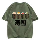 Tokyosol Kawaii Sushi Roll Washed T Shirt