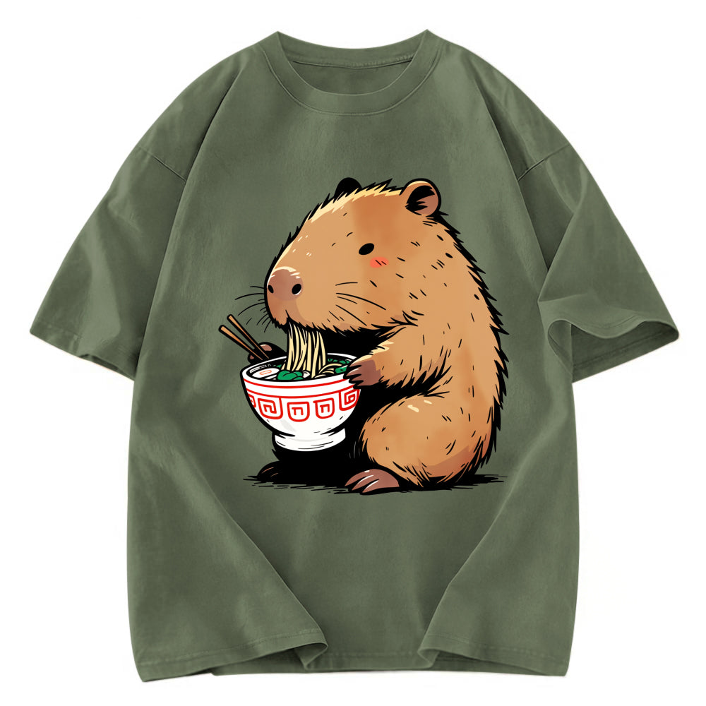 Tokyosol Ramen Lover Capybara Washed T Shirt