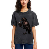 Tokyosol Vintage Raven Book Washed T Shirt