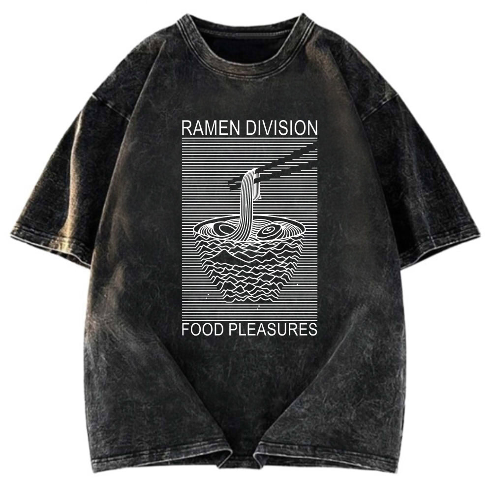 Tokyosol Ramen Division Food Pleasures Washed T Shirt