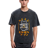 Tokyosol Cat Obsessed With Ramen Washed T Shirt