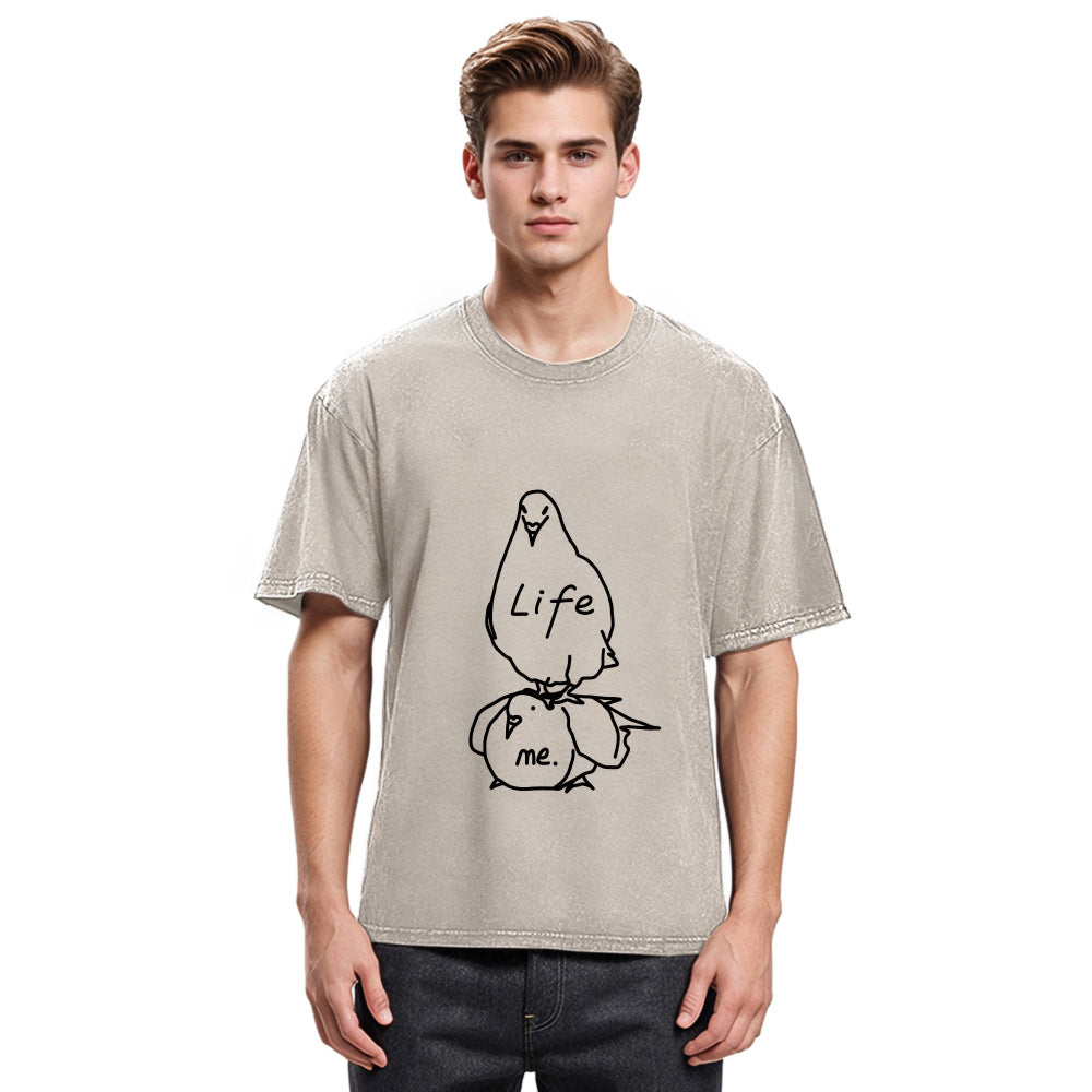 Tokyosol Life Is A Burden Washed T Shirt
