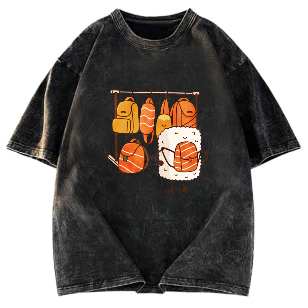 Tokyosol Sushi Is Selecting Backpacks Washed T Shirt