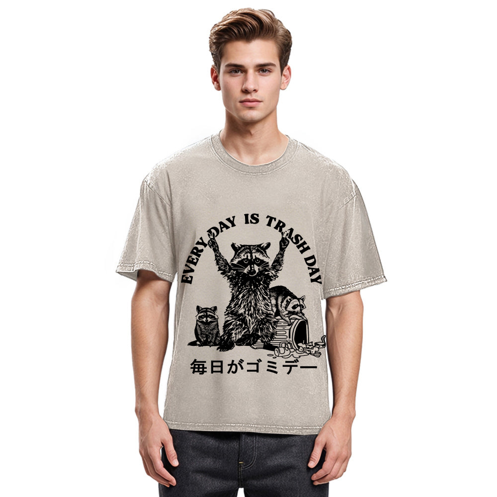 Tokyosol Every Day Is Trash Day Washed T Shirt
