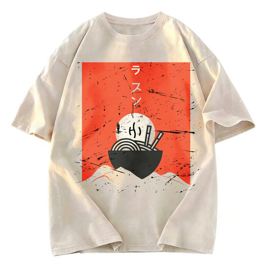 Tokyosol Vintage Japanese Anime Ramen Washed T Shirt
