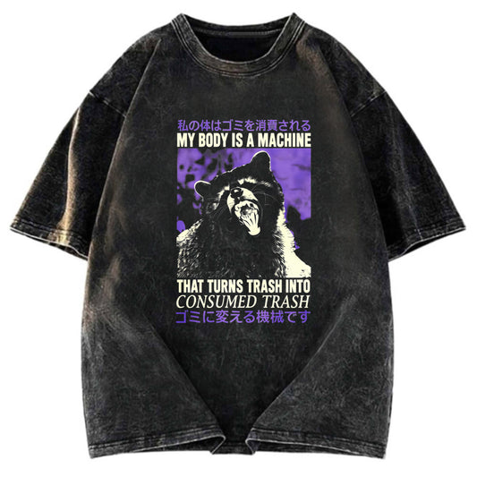 Tokyosol My Body Is A Machine Washed T Shirt