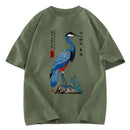 Tokyosol Colorful Crane Washed T Shirt