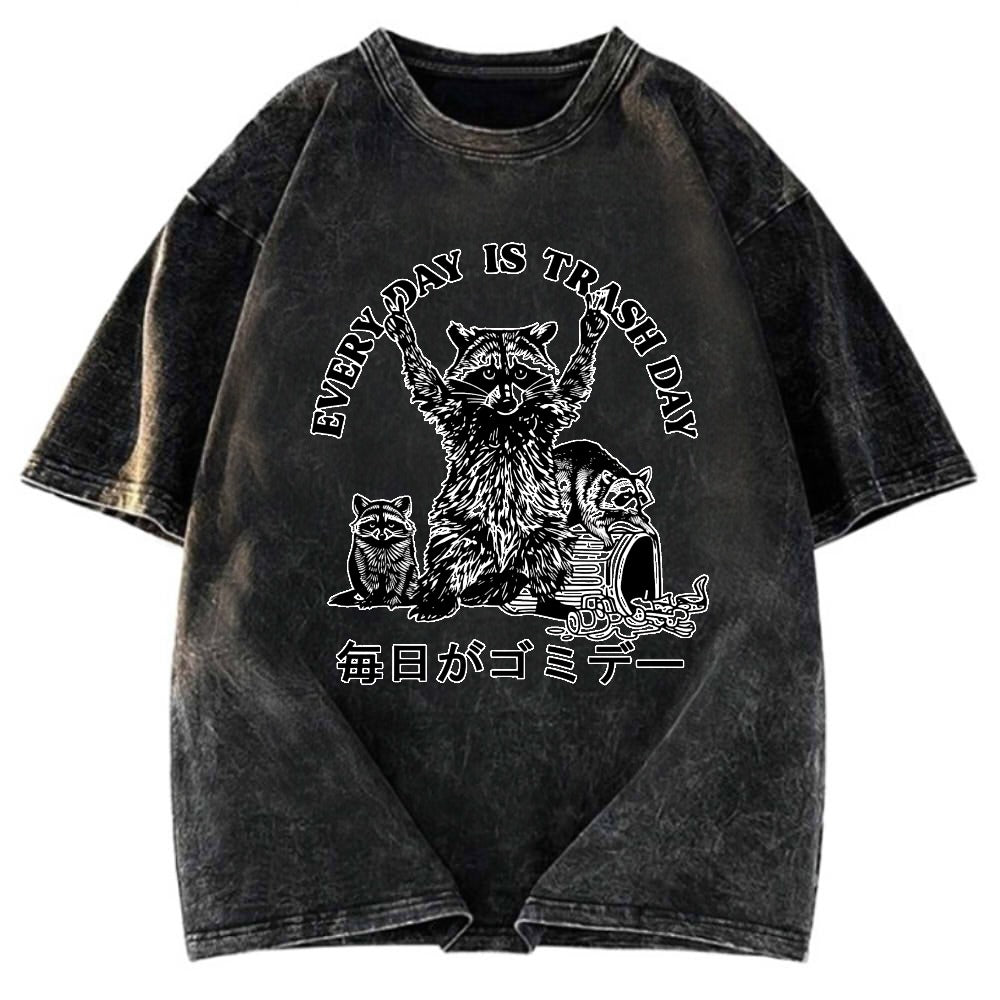Tokyosol Every Day Is Trash Day Washed T Shirt