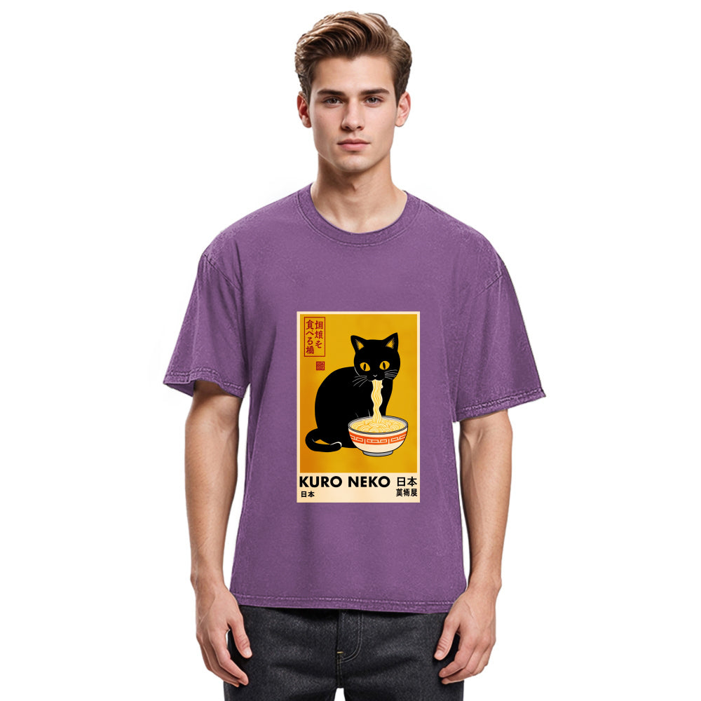 Tokyosol Kuro Neko Ramen Washed T-Shirt