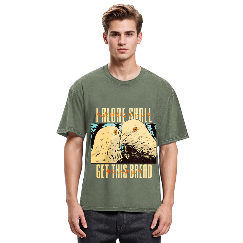 Tokyosol Get This Bread Pigeon Washed T Shirt