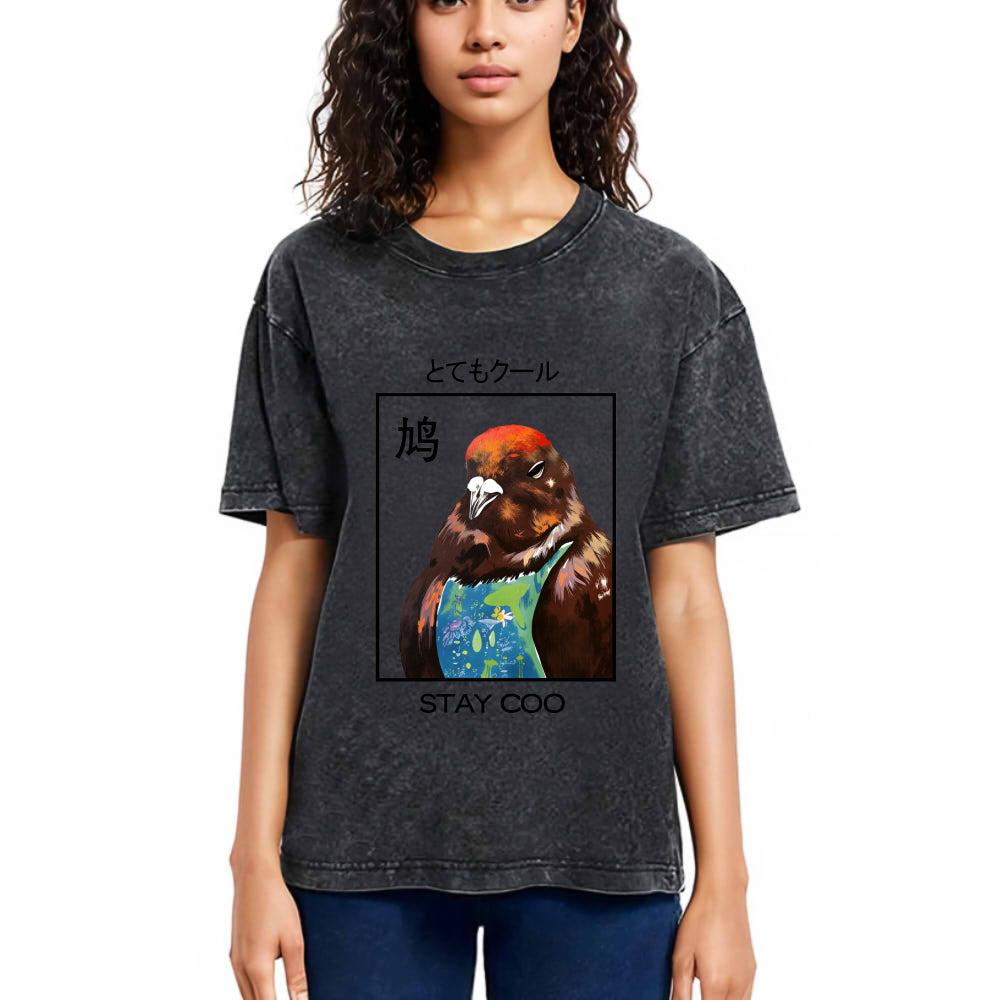 Tokyosol Stay Cool Pigeon Washed T Shirt