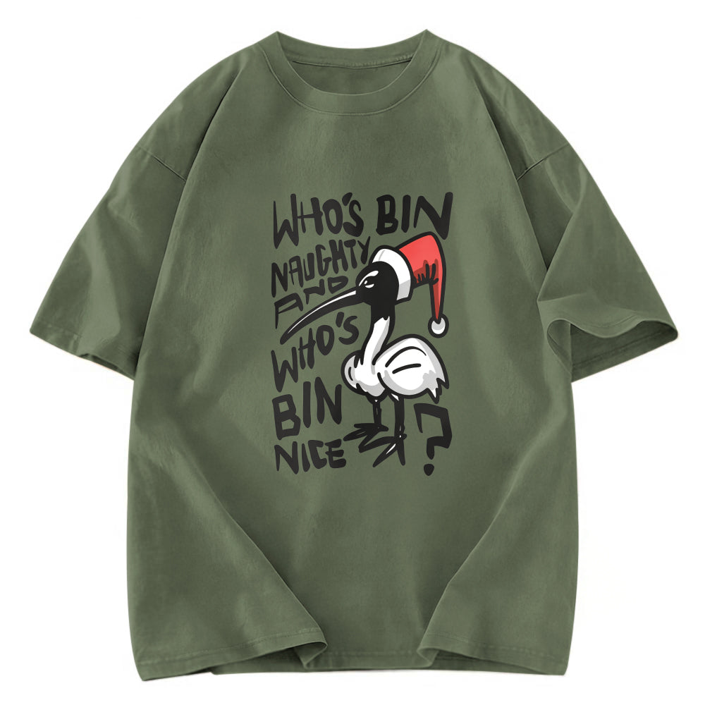 Tokyosol Christmas Bin Chicken Washed T Shirt