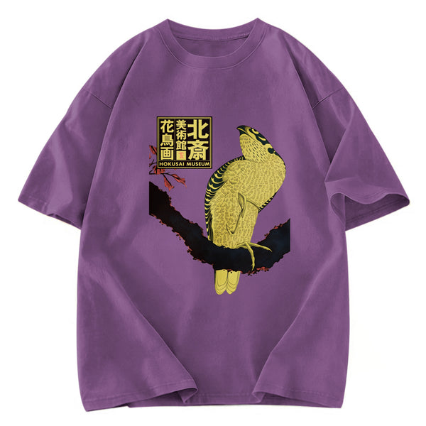 Tokyosol Hokusai Museum Flower And Bird Washed T Shirt