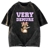 Tokyosol Very Demure Raccoon Washed T Shirt