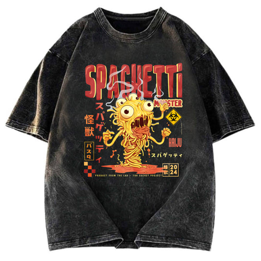Tokyosol Monster Spaghetti Japanese Retro Tokyo Washed T Shirt