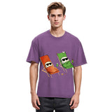 Tokyosol Funny Sushi Sunbathing Washed T Shirt