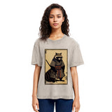 Tokyosol Japanese Raccoon Samurai Washed T Shirt