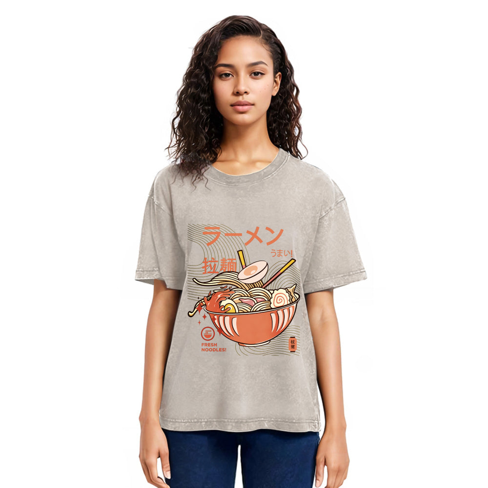 Tokyosol Fresh Ramen Noodles Washed T Shirt