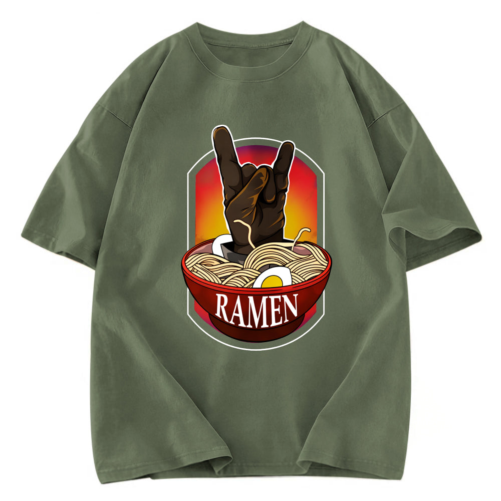 Tokyosol Ramen Hand Gesture Washed T Shirt