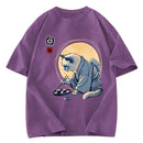 Tokyosol Cute Japanese Sushi Cat Washed T Shirt