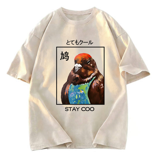 Tokyosol Stay Cool Pigeon Washed T Shirt