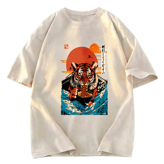 Tokyosol Tiger Obsessed With Ramen Washed T Shirt