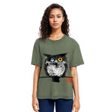 Tokyosol Wink Owl Washed T Shirt