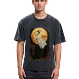 Tokyosol Vintage Japanese Crane Kanji Washed T Shirt
