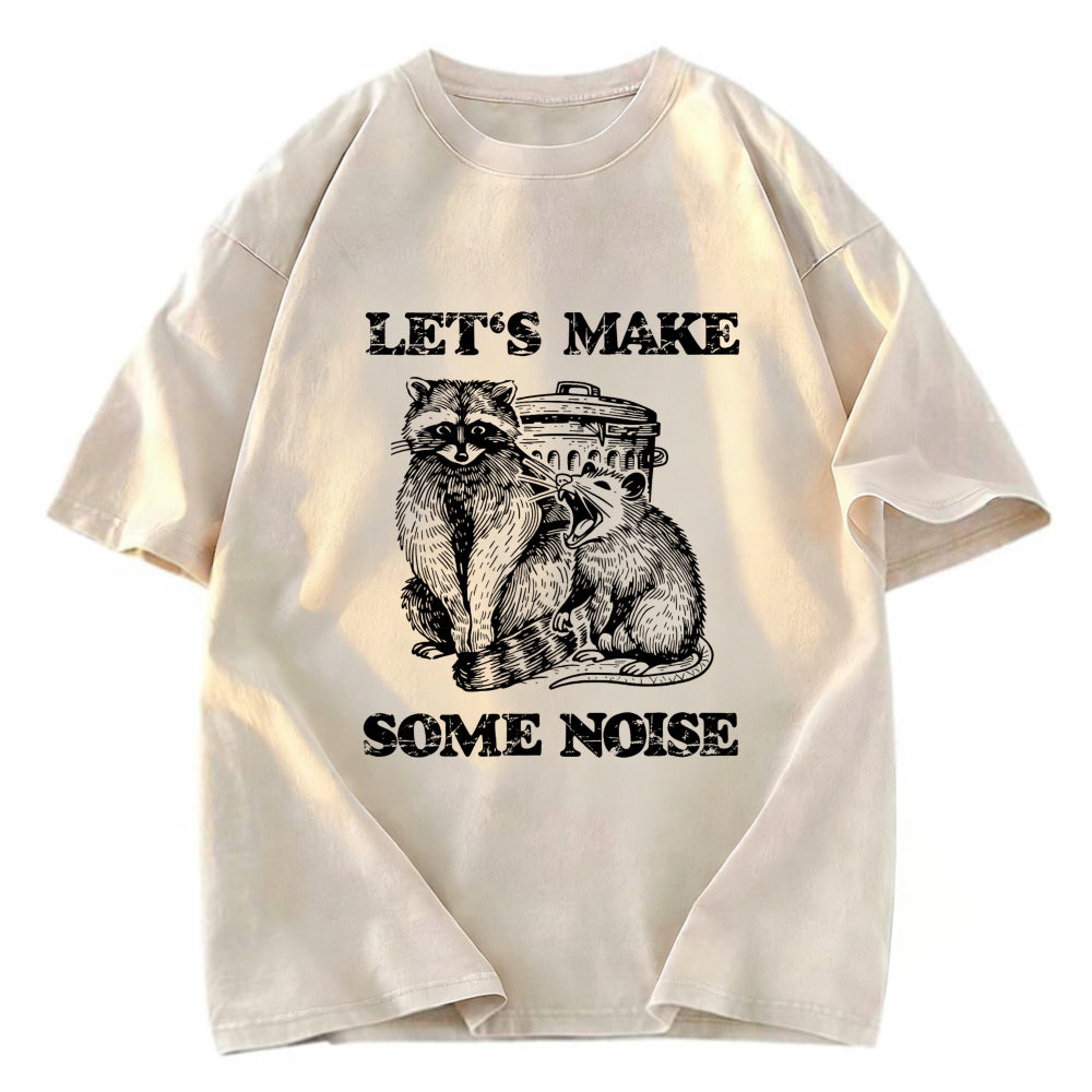 Tokyosol Noisy Raccoons And Possums Washed T Shirt