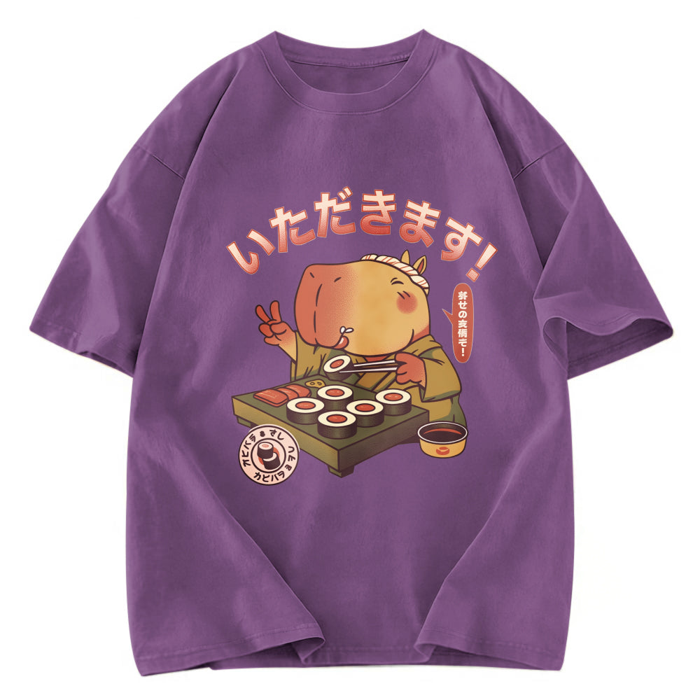 Tokyosol Sushi Chef Capybara Washed T Shirt