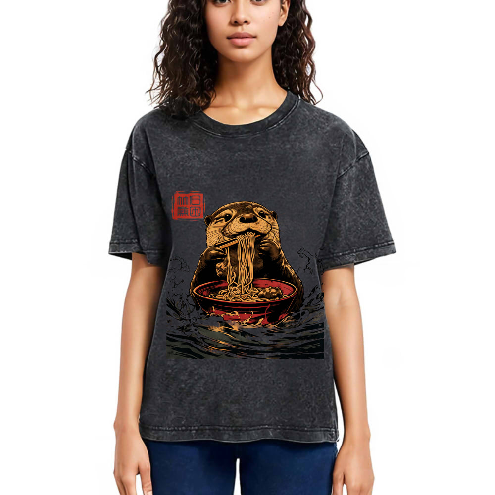 Tokyosol Ramen Lover Otter Washed T Shirt